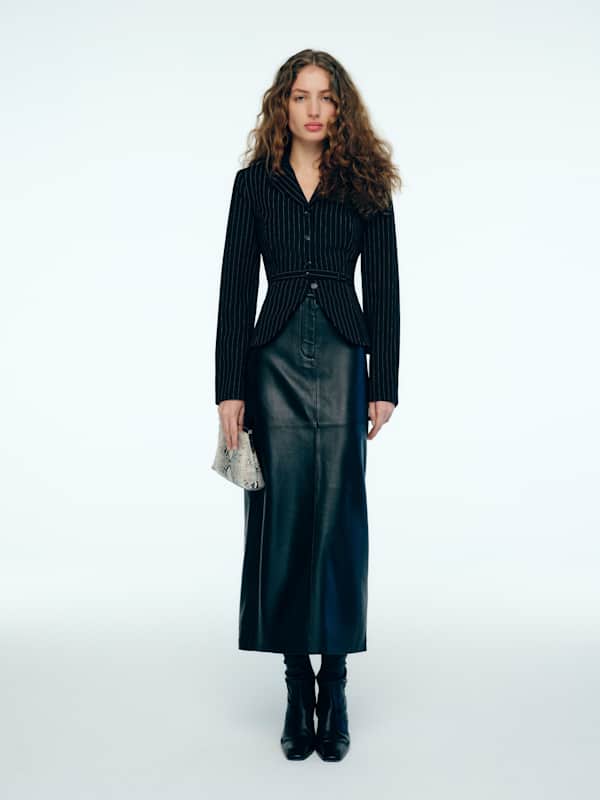 Mabel Jacket - Black And White Stripe